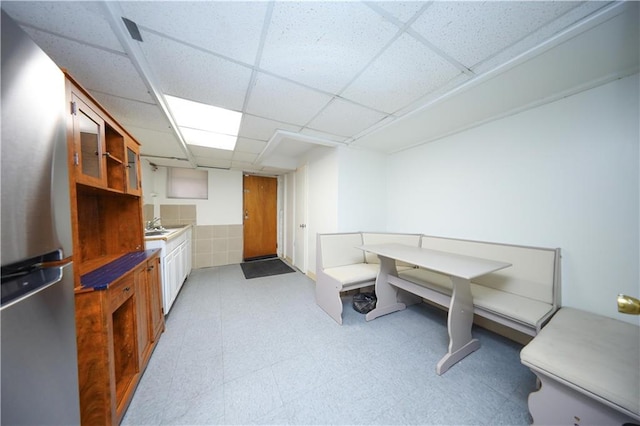 436 76th St, Brooklyn, NY 11209 - unfurnished office with a paneled ceiling and light flooring