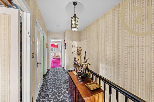 2138 E 26th St, Brooklyn, NY 11229 - corridor featuring wallpapered walls and baseboards
