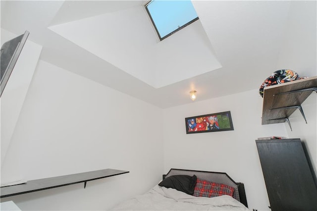 bedroom with a skylight