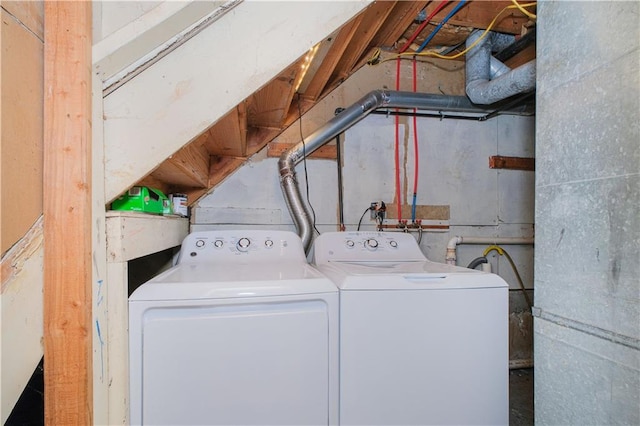 laundry area featuring independent washer and dryer
