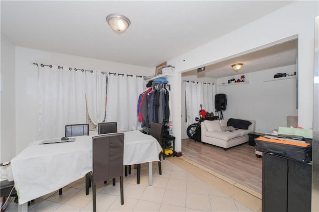 view of tiled dining room