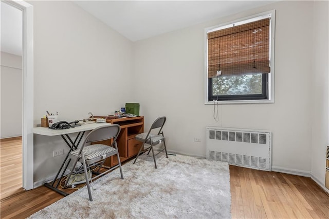 1165 54th St Unit 5U, Brooklyn, NY 11234 - office featuring radiator heating unit, hardwood / wood-style floors, and baseboards
