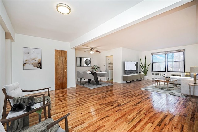 3101 Ocean Pkwy Unit 3H, Brooklyn, NY 11235 - living room featuring light wood finished floors and a ceiling fan
