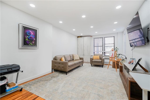 2546 E 13th St Unit A11, Brooklyn, NY 11235 - living area featuring wood finished floors, recessed lighting, and baseboards