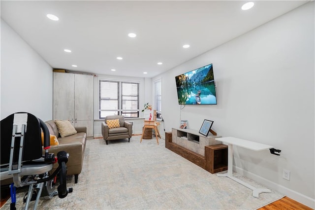 2546 E 13th St Unit A11, Brooklyn, NY 11235 - living room with recessed lighting and baseboards