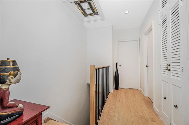 138 Wakeman Pl, Brooklyn, NY 11220 - corridor with light wood finished floors and recessed lighting