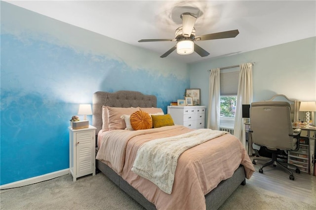 2472 Stuart St, Brooklyn, NY 11229 - bedroom with a desk and ceiling fan