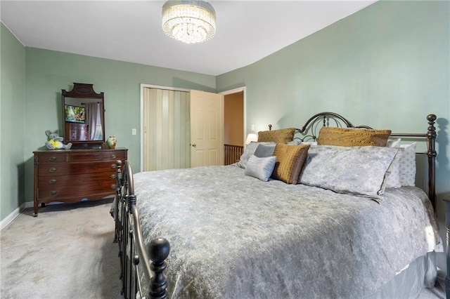 2472 Stuart St, Brooklyn, NY 11229 - bedroom with carpet, a chandelier, and a closet