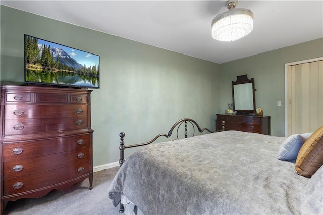 2472 Stuart St, Brooklyn, NY 11229 - carpeted bedroom featuring a chandelier and a closet