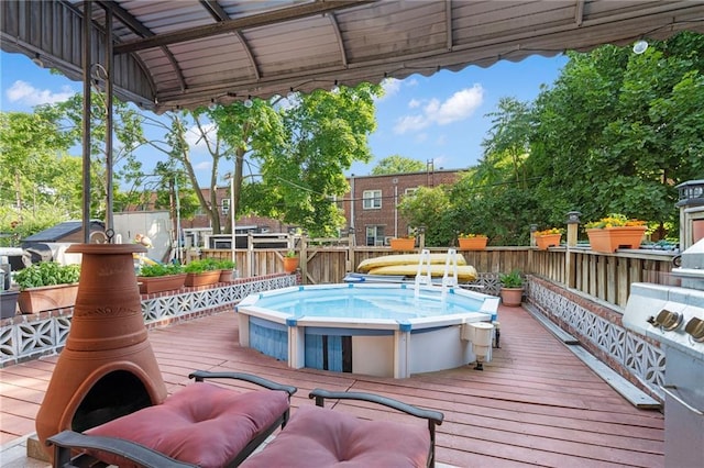 2472 Stuart St, Brooklyn, NY 11229 - wooden terrace featuring a hot tub