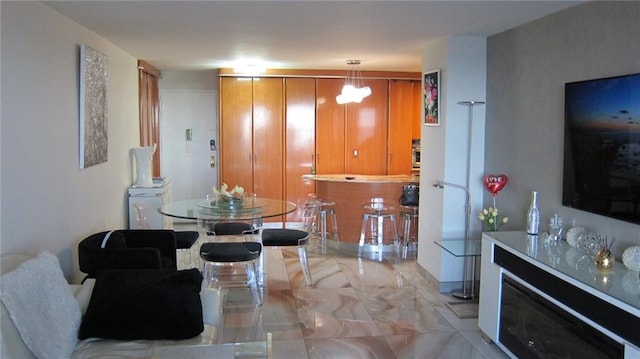 35 Seacoast Ter Unit 21F, Brooklyn, NY 11235 - dining space with light marble finish flooring