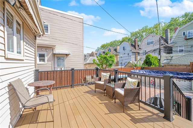 deck featuring a residential view