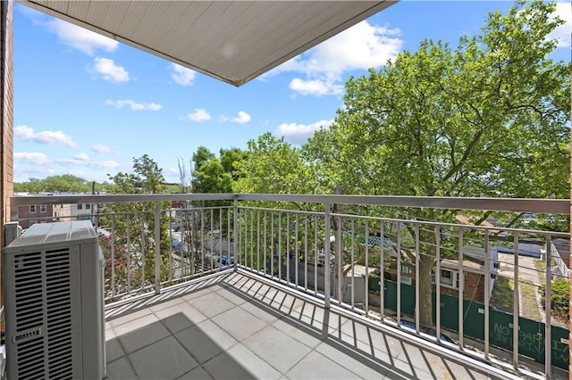 balcony with central air condition unit