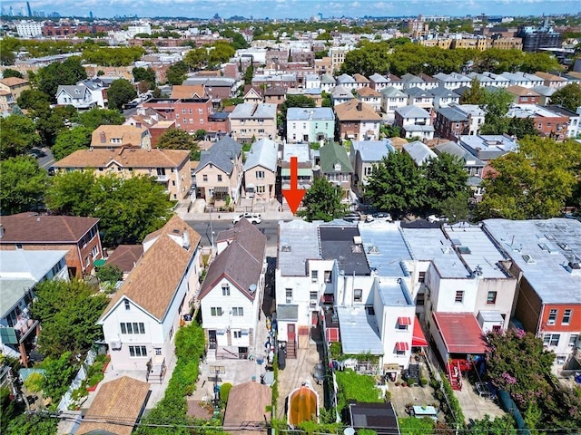 aerial view of residential area