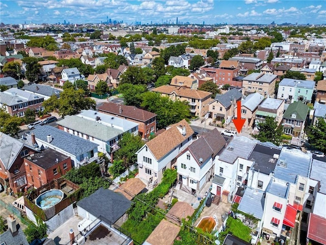 aerial view of residential area