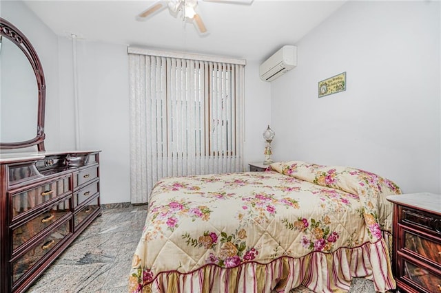 1519 71st St, Brooklyn, NY 11228 - bedroom with a wall unit AC and ceiling fan