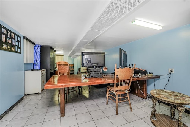 1519 71st St, Brooklyn, NY 11228 - home office featuring light tile patterned flooring and baseboards