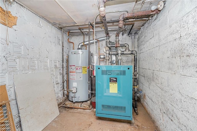 1519 71st St, Brooklyn, NY 11228 - utility room featuring water heater and a heating unit