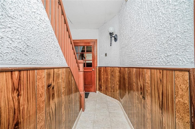 1519 71st St, Brooklyn, NY 11228 - hall with wood walls, stairway, and wainscoting