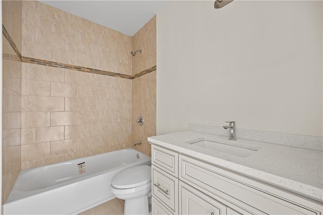 91 Robin Rd, Staten Island, NY 10305 - bathroom with vanity, washtub / shower combination, and toilet