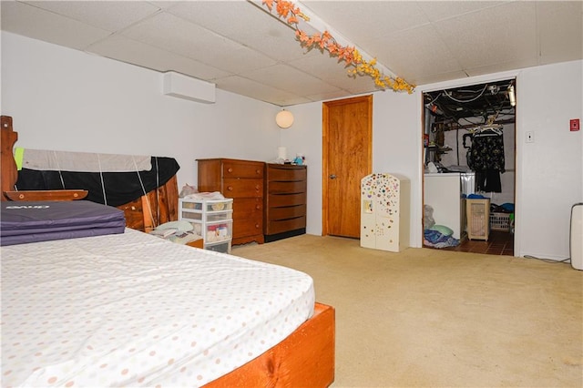 2064 Coleman St, Brooklyn, NY 11234 - carpeted bedroom featuring a paneled ceiling, washer / clothes dryer, and a spacious closet