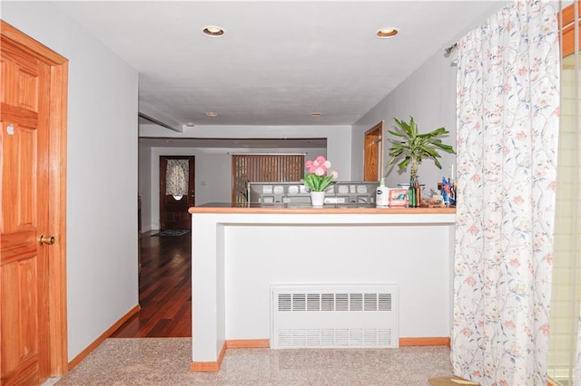 2064 Coleman St, Brooklyn, NY 11234 - kitchen featuring radiator heating unit, baseboards, and recessed lighting