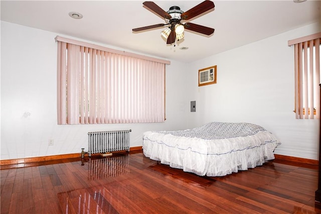 2064 Coleman St, Brooklyn, NY 11234 - bedroom featuring radiator heating unit, baseboards, hardwood / wood-style flooring, and recessed lighting