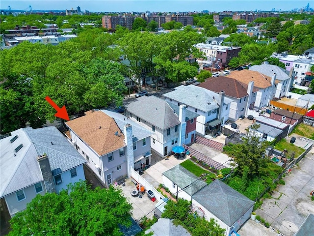 aerial perspective of suburban area