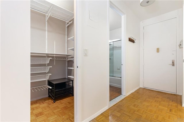 view of walk in closet