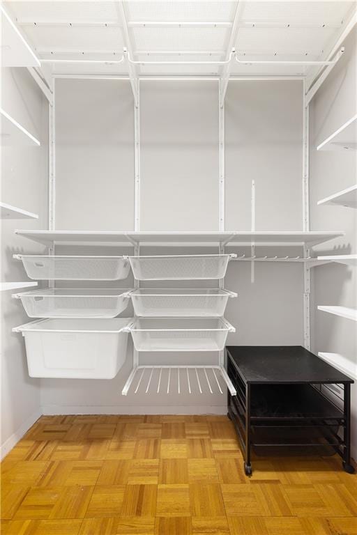 view of walk in closet