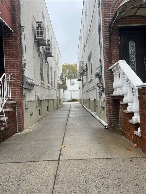 view of concrete alley