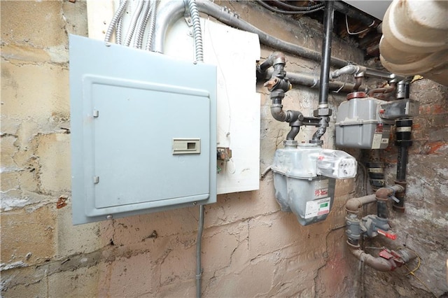 1238 77th St, Brooklyn, NY 11228 - utility room with electric panel and gas meter