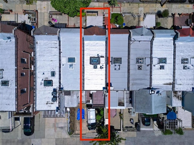 1238 77th St, Brooklyn, NY 11228 - aerial overview of property's location with property parcel outlined