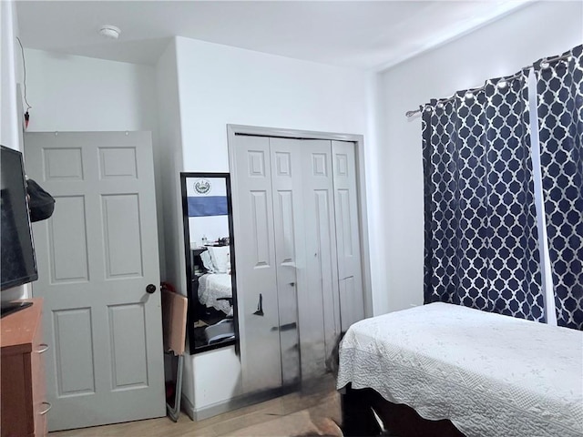 2349 W 12th St, Brooklyn, NY 11223 - bedroom with light wood-style flooring and a closet