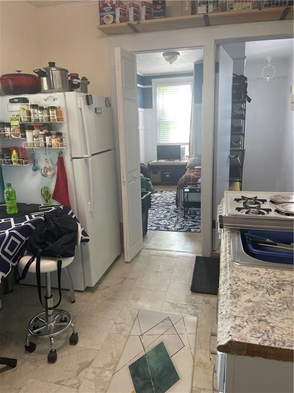kitchen with light countertops