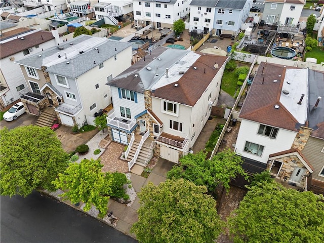 aerial perspective of suburban area