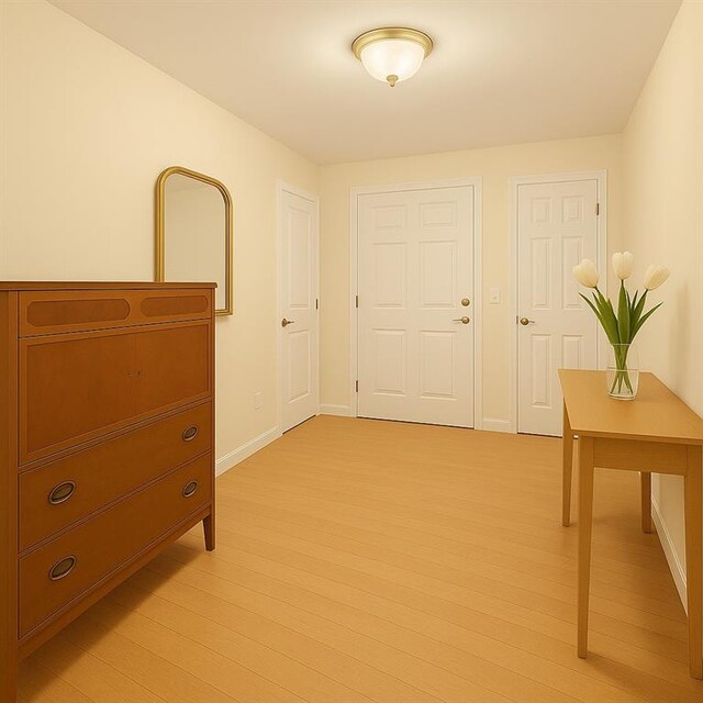 hallway with baseboards