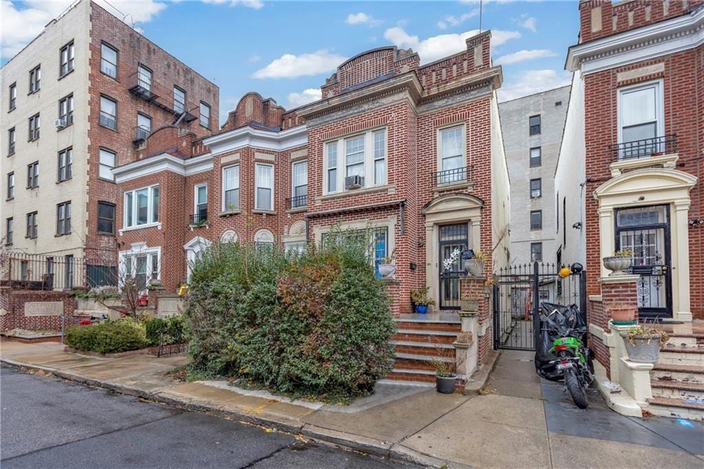 10 Martense Ct, Brooklyn, NY 11226 - view of front of home with brick siding