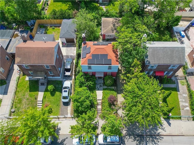 aerial view of residential area