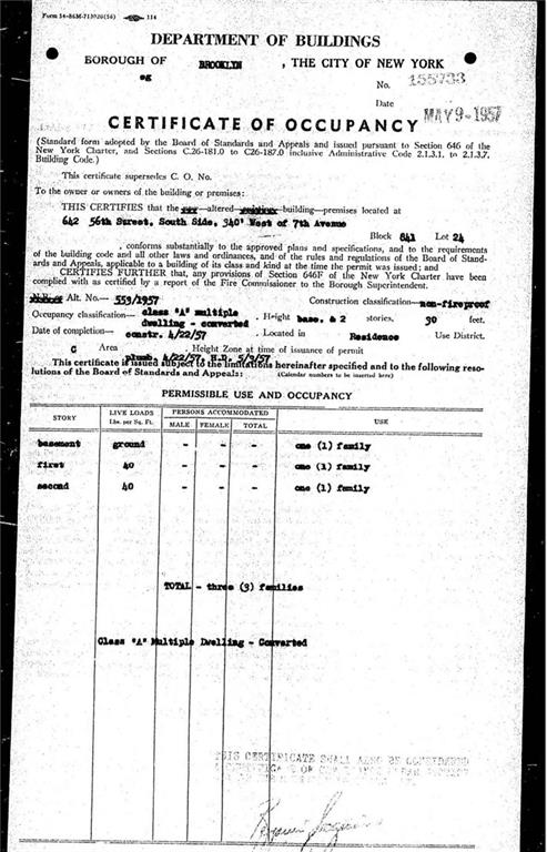 642 56th St, Brooklyn, NY 11220 - view of miscellaneous document