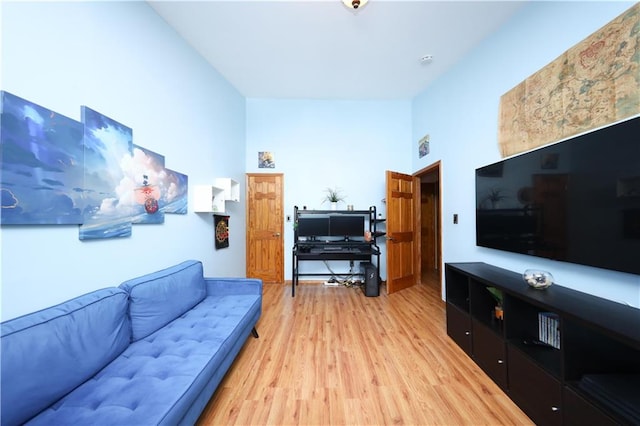 97 Debbie St Unit 97, Staten Island, NY 10314 - living area with light wood-style flooring and a high ceiling