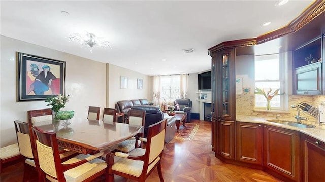 2421 Ocean Ave Unit 7A, Brooklyn, NY 11229 - dining space featuring a fireplace and recessed lighting
