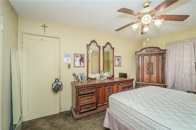 1333 Shore Pkwy Unit A, Brooklyn, NY 11214 - bedroom featuring dark carpet and a ceiling fan
