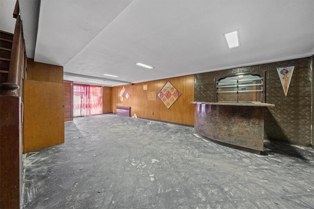 328 Wortman Ave, Brooklyn, NY 11207 - below grade area featuring wooden walls