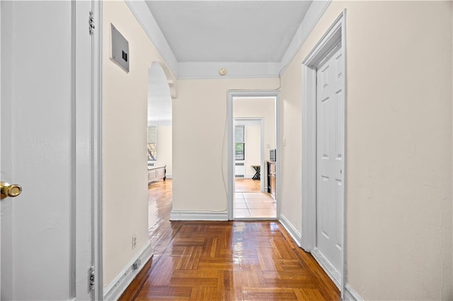 1680 Ocean Ave Unit 4H, Brooklyn, NY 11230 - corridor featuring baseboards and arched walkways