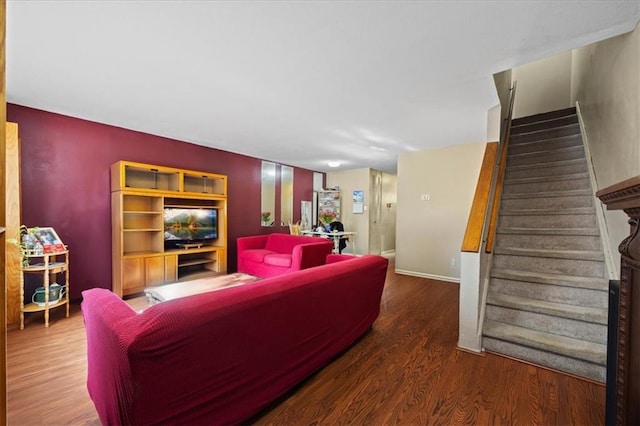628 Thomas S Boyland St, Brooklyn, NY 11212 - living room with stairway and wood finished floors