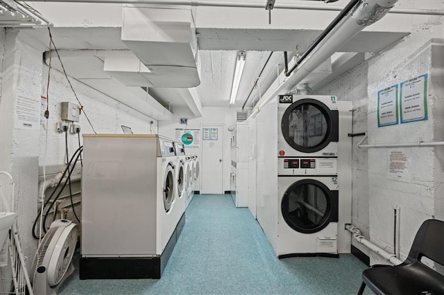 9040 Fort Hamilton Pkwy Unit 2I, Brooklyn, NY 11209 - shared laundry with stacked washing machine and dryer and separate washer and dryer