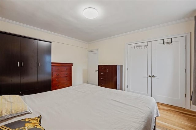 9040 Fort Hamilton Pkwy Unit 2I, Brooklyn, NY 11209 - bedroom with two closets, crown molding, and wood finished floors