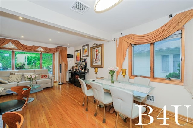 2544 E 64th St, Brooklyn, NY 11234 - dining room featuring wood finished floors, recessed lighting, and beamed ceiling