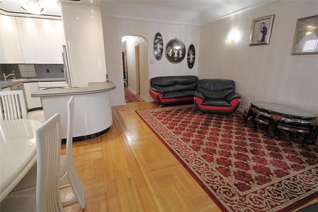 119 Langham St, Brooklyn, NY 11235 - living area with arched walkways